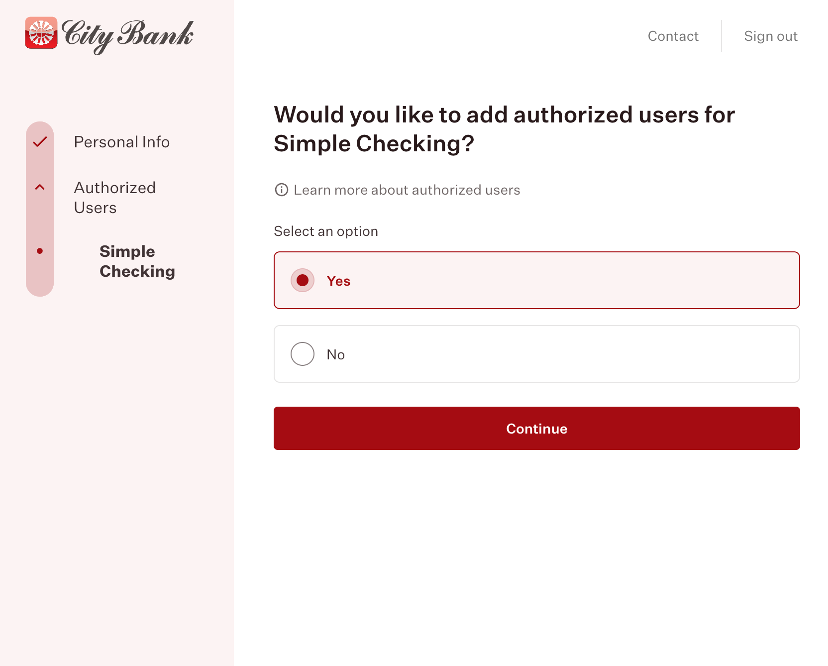 Authorized Users - Add authorized users to Simple Checking accounts