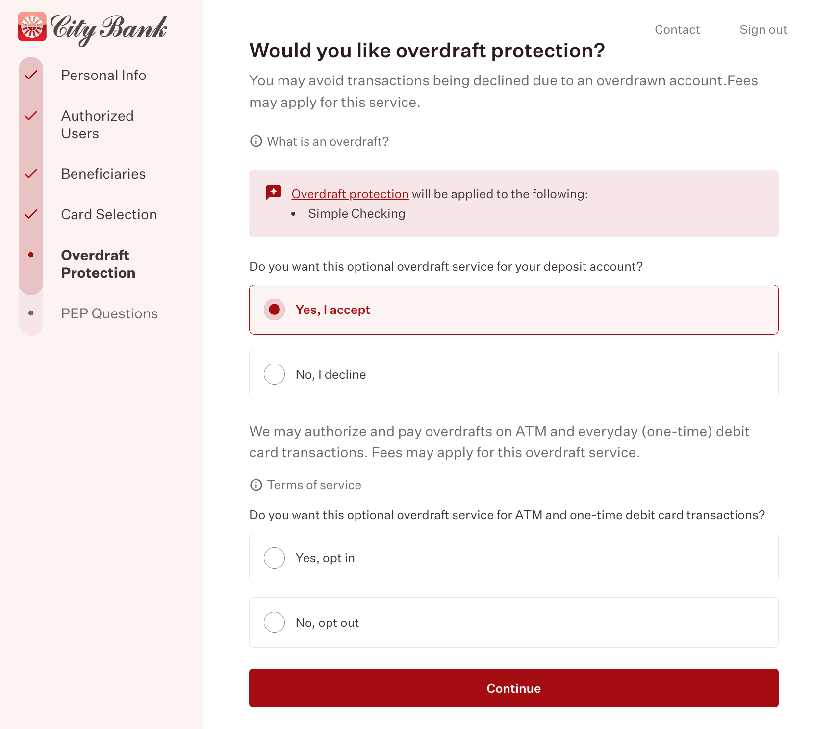 Overdraft Protection - Comprehensive overdraft service options for deposits and ATM transactions