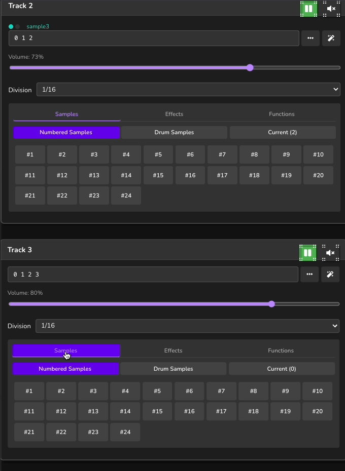 Interactive Multi-Track Sequencer with Sample Grid