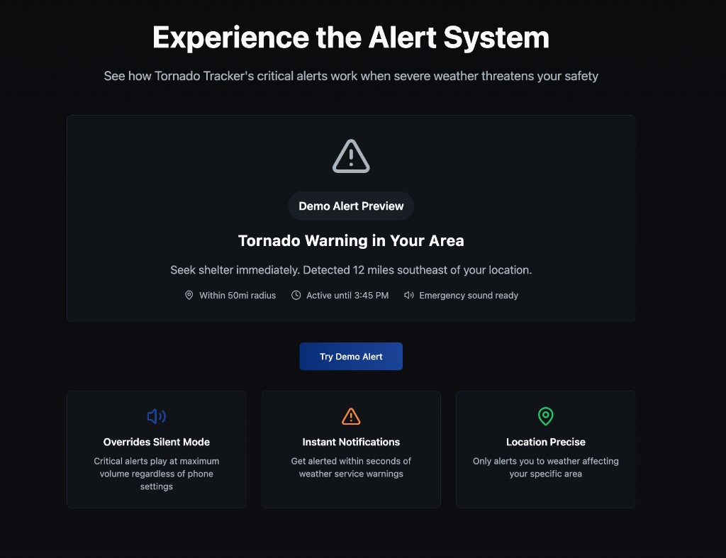Alert experience preview emphasizing critical notifications
